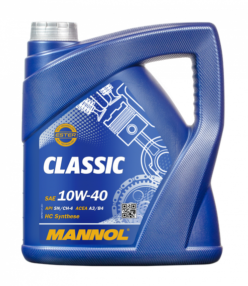 Олія 4T 10W-40 — напівсинтетична універсальна MANNOL 7501 Classic 4L