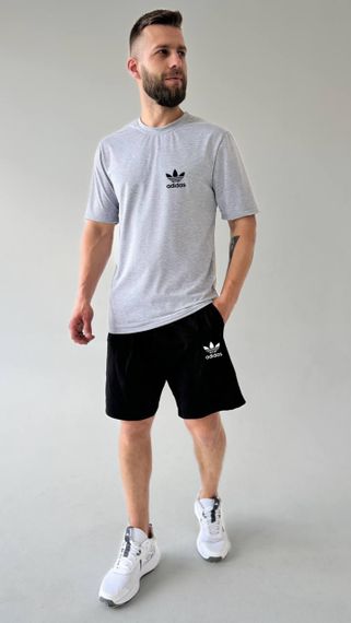 Чоловічий літній костюм adidas сірий