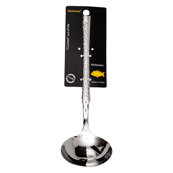 Ополоник сервірувальний 24 (см) половник з нержавіючої сталі з ручкою для супу, бульйону HP-8-49 | Зображення 4