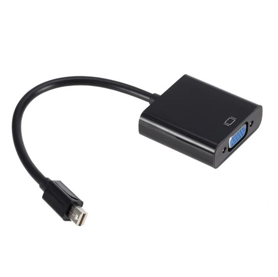 Адаптер-перетворювач Mini Display Port (Thunderbolt) - VGA - (чорний) | Зображення 1