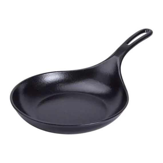 Чугунная сковорода с силиконовой ручкой Ø24,5 см для электрической и газовой плиты 1 л HP-1-13 | Зображення 4