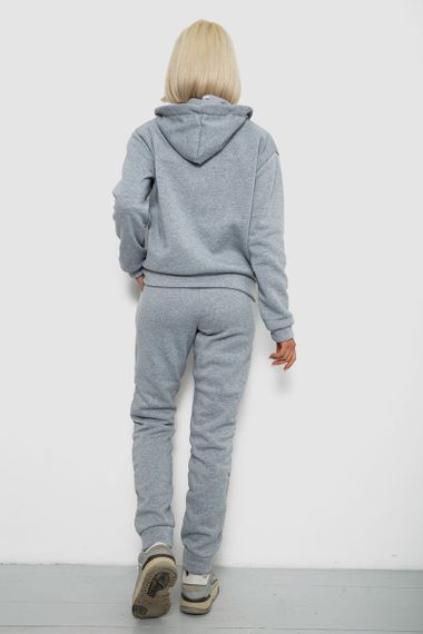 Спортивний костюм жіночий на флісі, колір світло-сірий, 257R86 | Зображення 3