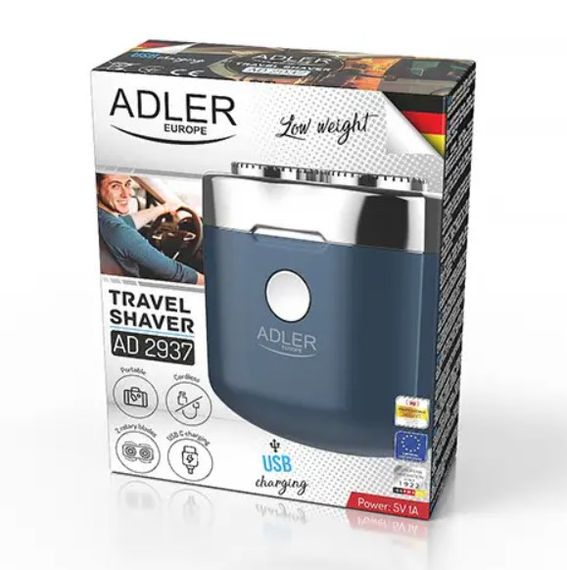 Бритва дорожня Adler AD 2937 з USB, синя | Зображення 6