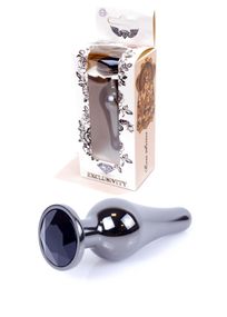 Анальна пробка B - Series HeavyFun Jawellery Dark Silver, чорна