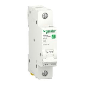 Автоматический выключатель переменного тока Schneider RESI9 25А,1P,кривая,6кА