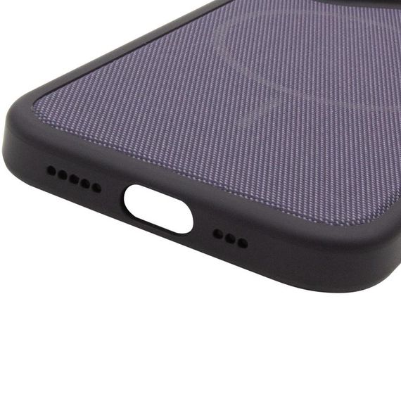 Чохол PC Textile Hybrid with Magnetic Fit для Apple iPhone 17 (6.3") Black / Purple | Зображення 4