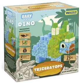 Конструктор Wader Baby Blocks Дино - трицератопс (41494)