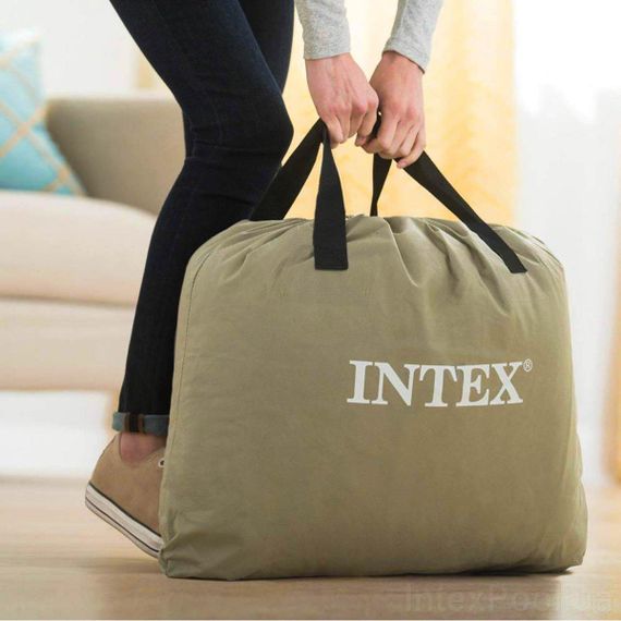 Надувной матрас Intex 64148, 137 x 191 x 25 см, с электронасосом. Полуторный | Зображення 2