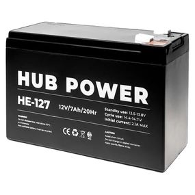 Hub Power НЕ-127 7А•ч 12В Свинцево-кислотна акумуляторна батарея