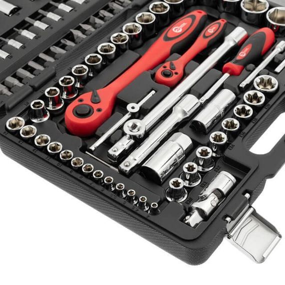 Професійний набір інструментів 1/2", 1/4", 108 од., Cr-V INTERTOOL ET-6108 | Зображення 8