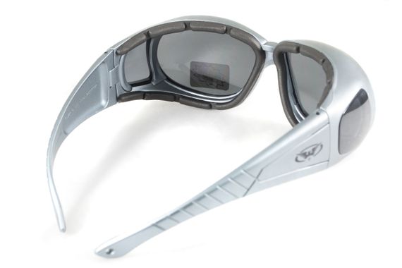 Окуляри захисні з ущільнювачем Global Vision Outfitter Metallic (gray) Anti-Fog, чорні в сірій оправі | Зображення 3