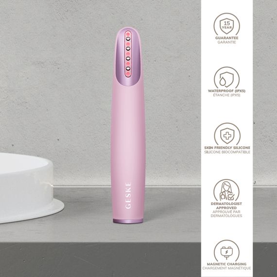 Пристрій для зміцнення і тонізації шкіри обличчя GESKE Skin Firming Wand 7в1 starlight, Рожевий | Зображення 2
