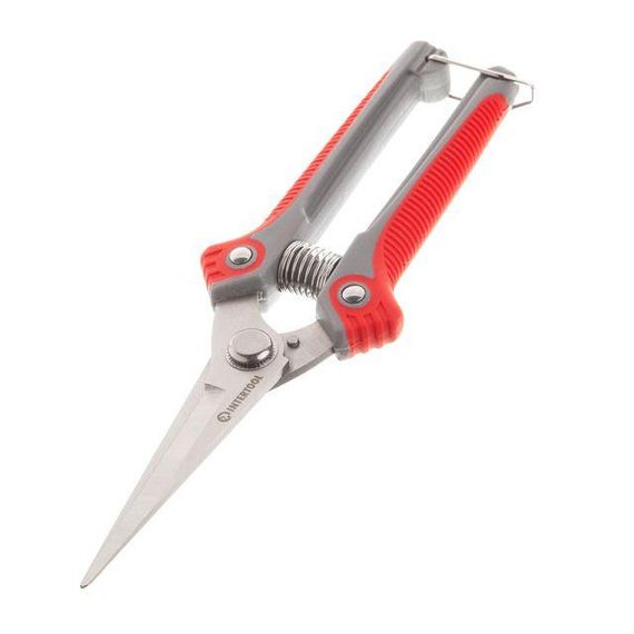 Секатор для винограду, 200 мм, INOX, комбінована рукоятка INTERTOOL FT-1015 | Зображення 4