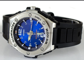 Чоловічі кварцові наручні годинники Casio оригінал Японія Collection MWA-100H-2AVEF з полімерним ремінцем | Зображення 1