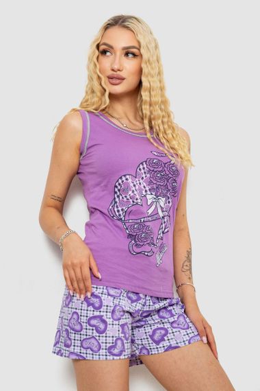 Пижама женская, цвет сиреневый, 243R03674 | Зображення 2