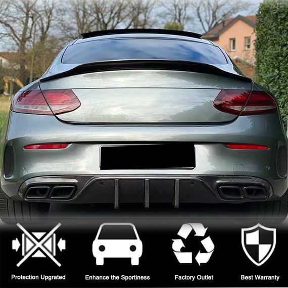 Cпойлер V5 (для купе 2015-2019, Карбон) для Mercedes C-сlass W205 рр | Зображення 2