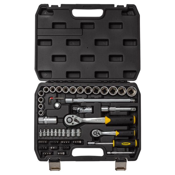 Набір насадок торцевих і біт Sigma 1/4", 1/2" 72 шт CrV mid (6003741) | Зображення 5