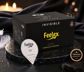 Презервативи ультратонкі Feelex Invisible 0.01 мм презервативи з латексу тонкі контрацептиви набір 10 шт