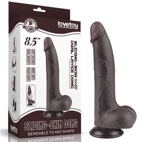 Фалоімітатор - Sliding-Skin Dual Layer Dong 8.5" Black sexstyle