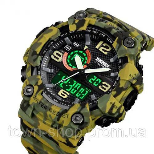 Часы наручные мужские SKMEI 1520CMGN CAMO GREEN, часы военные мужские, для военнослужащих. Цвет: камуфляж | Зображення 2