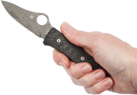 Ніж Spyderco SpyOpera Carbon Fiber Damasteel Thor | Зображення 2