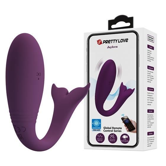 Вібратор - Pretty Love Jayleen Stimulator Dark Purple (App) Sex Aura