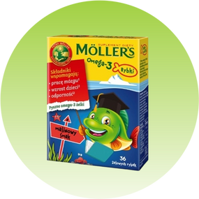 Mollers omega 3 рибки, смак малиновий, 36шт