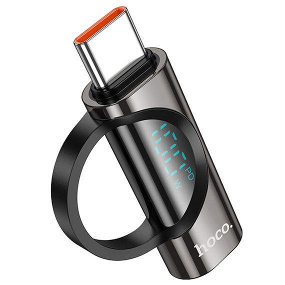 Переходник Hoco UA32 Type-C male to Type-C female display adapter Black