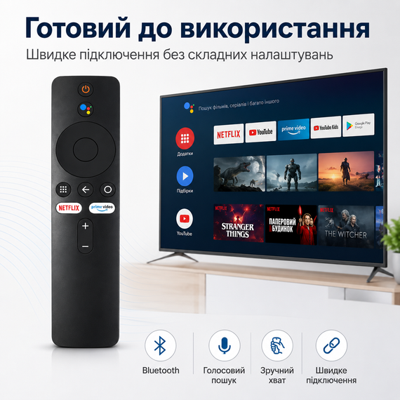 Пульт с Bluetooth для телевизора/Smart-приставки Xiaomi XMRM-006 с микрофоном | Зображення 3
