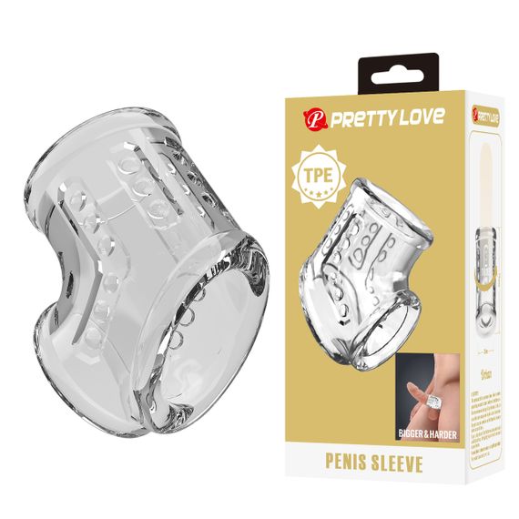 Стимулирующая насадка на пенис Pretty Love - Penis Sleeve Clear, BI-026266M Sex Aura