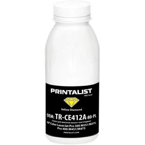 Тонер HP CLJ Pro 300 M351/M375, Pro 400 M451/M475, 80г Yellow Printalist (TR-CE412A-80-PL)