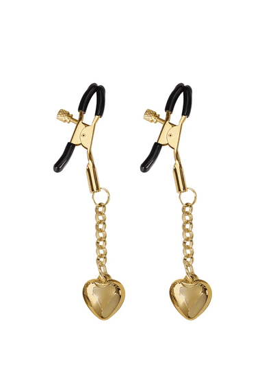Зажимы для сосков Liebe Seele Solid Heart Nipple Clamps Золотистые One Size
