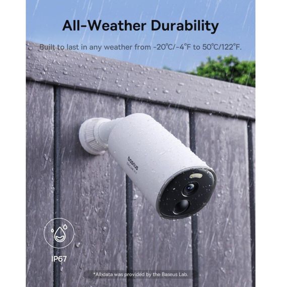 IP-камера відеоспостереження Baseus Security B1 Outdoor Camera 2K White | Зображення 6
