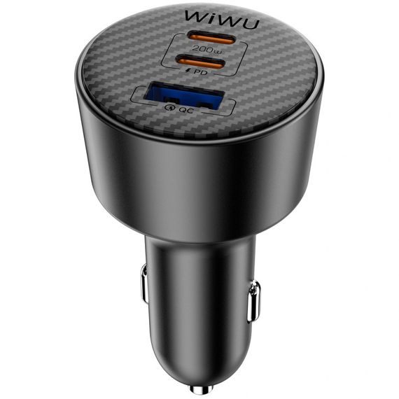 АЗУ WIWU CC026 Warriors PD200W+QC3.0 (1USB-A/2C) Black
