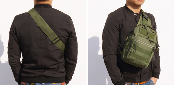 Тактична нагрудна сумка Primo Sling однолямкова через плече - Army Green | Зображення 3