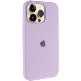 Чохол Silicone Case (AA) Logo with MagSafe для Apple iPhone 14 Pro (6.1") Бузковий / Lilac