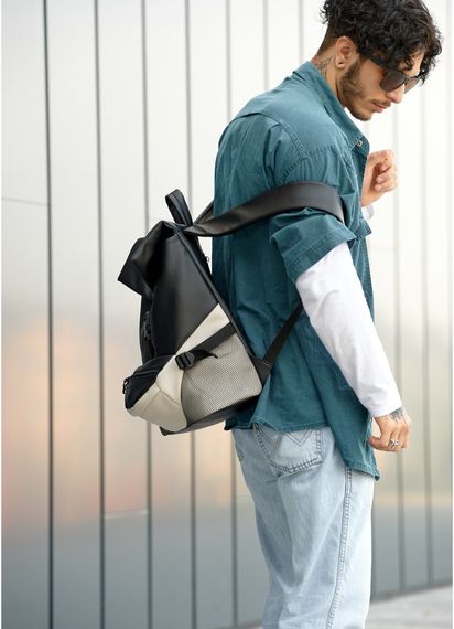 Чоловічий рюкзак Sambag RENEDOUBLE чорно-сірий 37 х 31 х 14 см (27151130rm) | Зображення 9