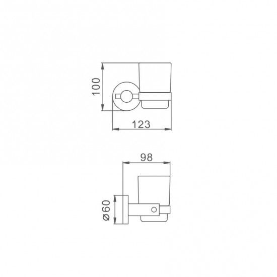 Стакан з тримачем для зубних щіток Frap F30106 | Зображення 1