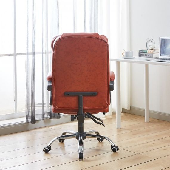 Крісло офісне на колесах Bonro Бонро BN-6071 з підставкою для ніг темно-коричневе (42400293) | Зображення 2