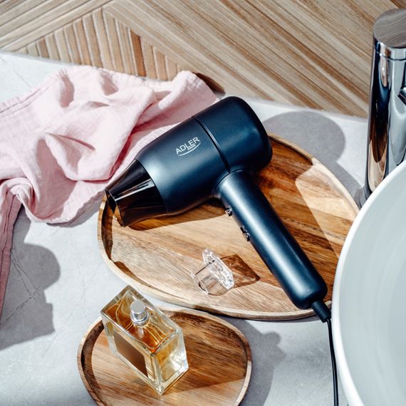 Фен Adler AD 2279b blue 1800Вт/ 2 швидкості/ хол.обдув/ темп.режимів-2/іонізація/ насадки - 1 шт. | Зображення 1