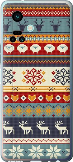 Чехол на Tecno Camon 19 Pro (CI8n) Рождественский орнамент "3303u-2766-17620"