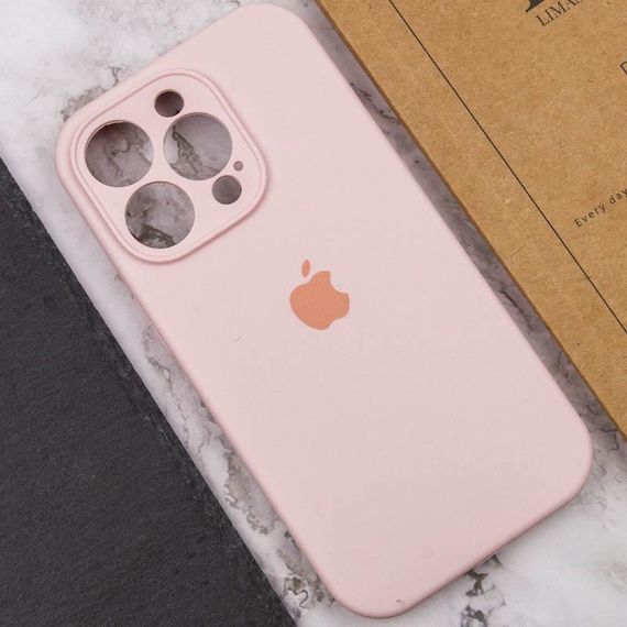 Чохол Silicone Case Full Camera Protective (AA) для Apple iPhone 14 Pro (6.1") Рожевий / Chalk Pink | Зображення 4