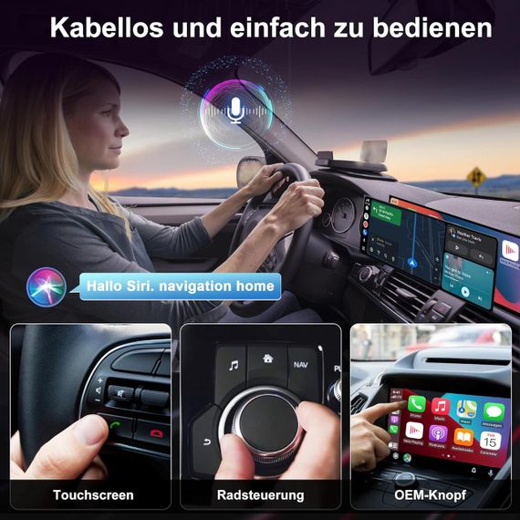 CarPlay адаптер, перехідник з дротового на бездротовий карплей Android Auto для авто iOS 10+, Android 11+, Plug and Play | Зображення 5