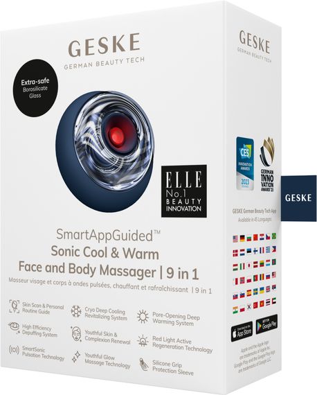 Масажер для обличчя та тіла GESKE Sonic Cool&Warm Face and Body Massager 9в1 starlight, Синій | Зображення 7