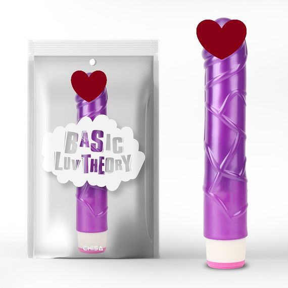 Вібратор реалістичний на батареях Chisa Basic Luv Theory Basic Pulsator, фіолетовий sexstyle