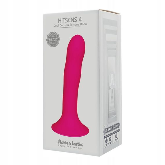 Фалоімітатор термореактивний Adrien Lastic Hitsens 4 на присосці, рожевий Sex Aura | Зображення 3