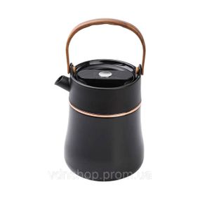 Чайник термос с датчиком температуры и вакуумной изоляцией 700 мл черный HP-14-22B