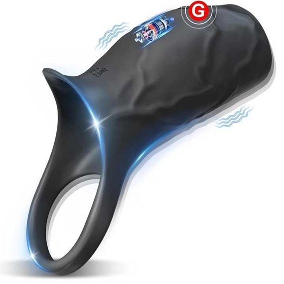 Насадка с вибрацией на пенис и мошонку Ultimate Couples Cage USB | Зображення 6