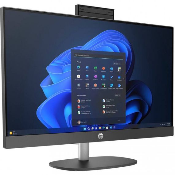 Комп'ютер персональний моноблок HP  245-G10 23.8' FHD IPS AG, AMD R3-7320U, 8GB, F512GB, UMA, WiFi, 2р, DOS, чорний (8T2S7ES) | Зображення 2