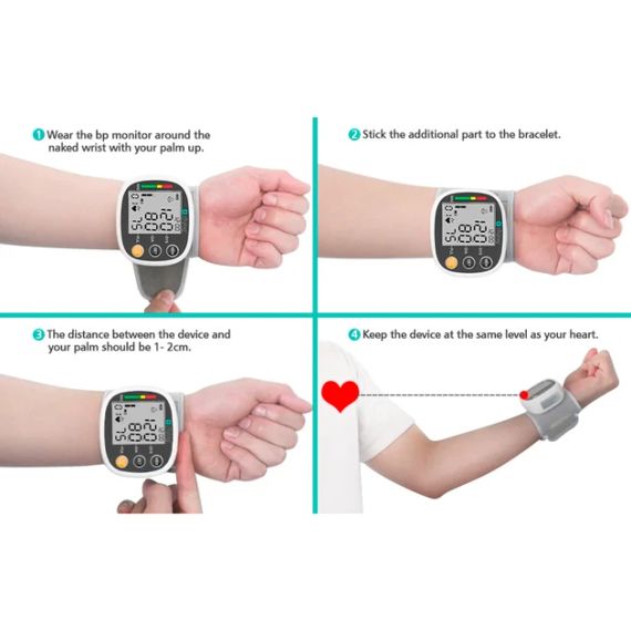 Тонометр Ziqing XW-03 автоматичний на зап'ястку від акумулятора Білий | Зображення 2